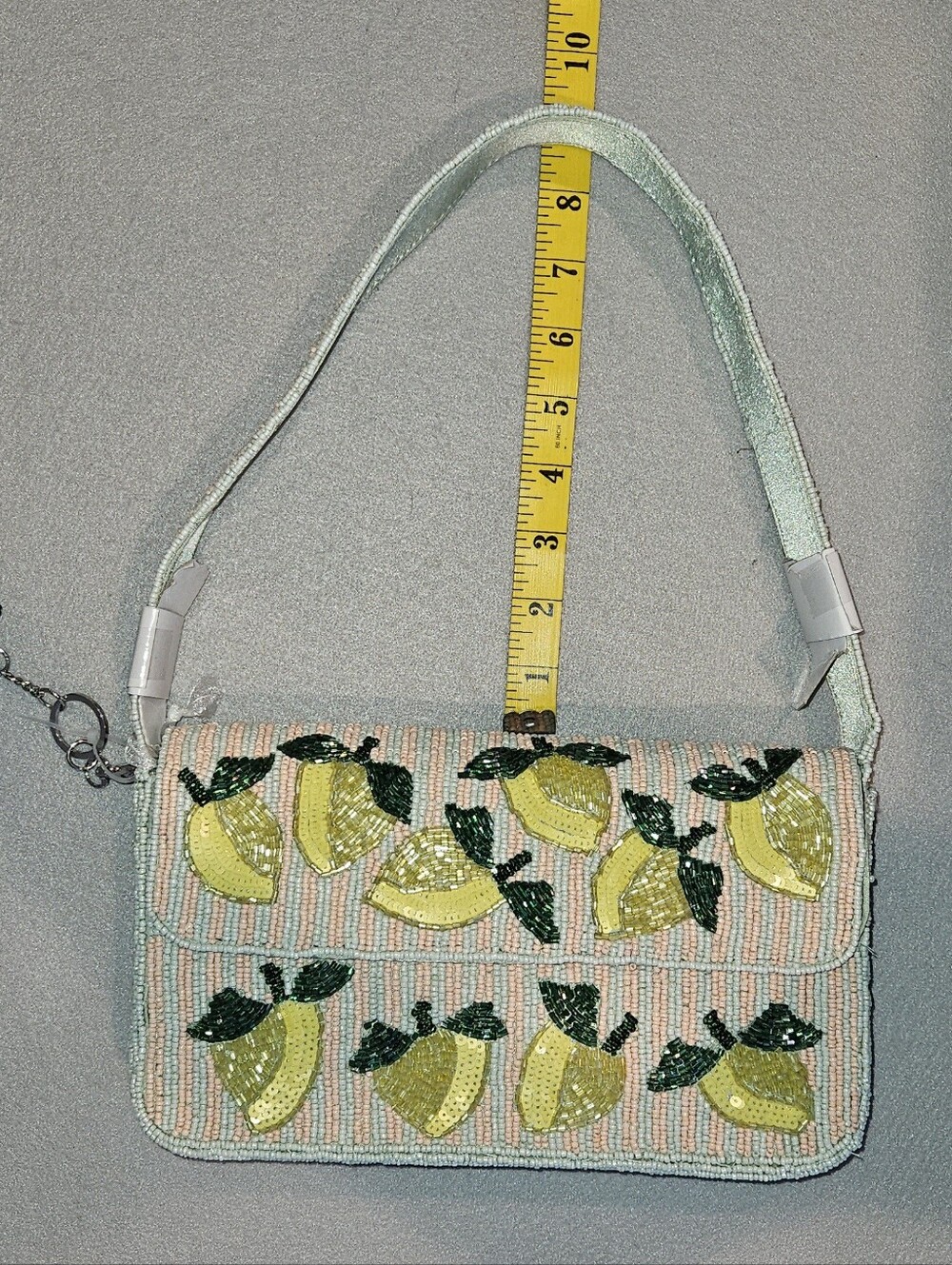 NWT Viral Beaded Lemon Shoulder Bag & Matching Lemon Charm - Cottagecore Trendy - Picture 14 of 16